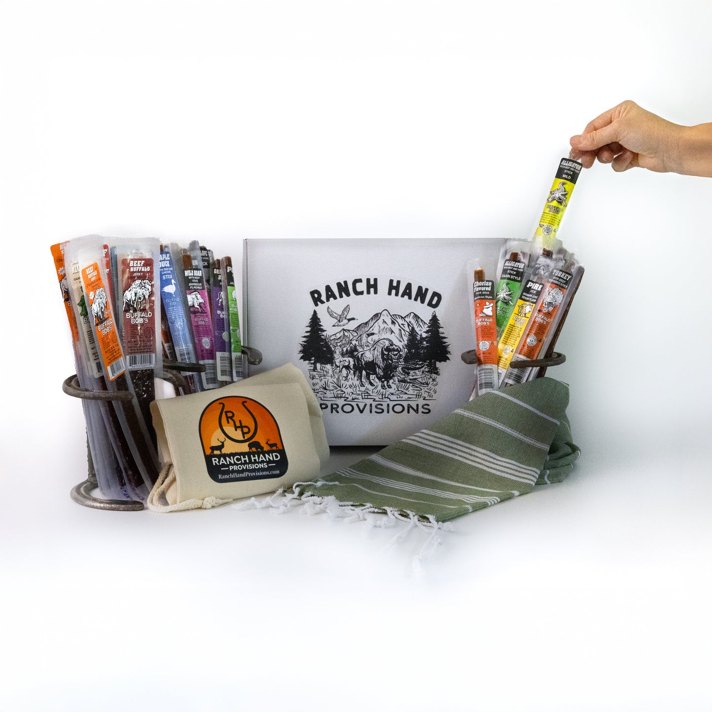 Wild Game and Beef Jerky Gift Basket - 50 Piece Sampler